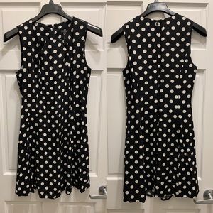 Black and whit polka dot dress